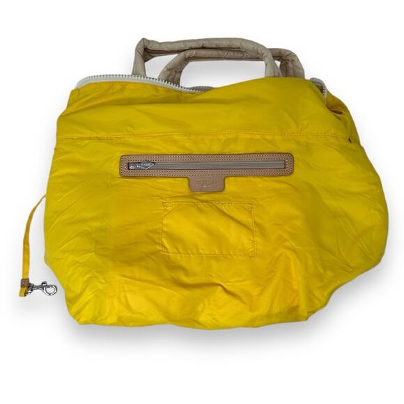MZ Wallace Sutton Deluxe Small Quilted Gradient Sunflower Yellow Travel Bag - Picture 8 of 13